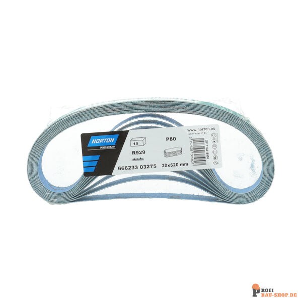 nortonschleifmittel/NORTON_schleifmittel_66623303275 File Belts Norton R929 20.00x520 Grit 80_137677